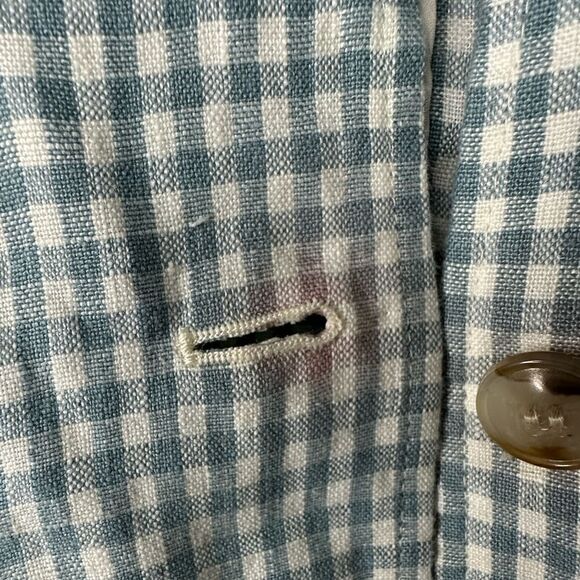 NWTs Madewell Linen Collarless Blazer in Gingham Check Size XXS - Picture 12 of 12
